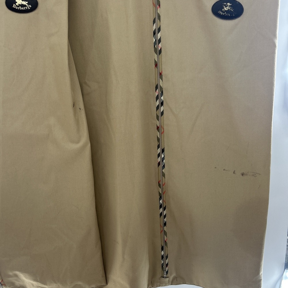 Burberry 2 Pieces Travel Garment Bags, Leather Trim And Patches Vintage - Picture 4 of 10